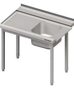 Stalgast Edelstahl Zulauftisch Mit Becken, 800 Mm Breit, Anbauseite Links