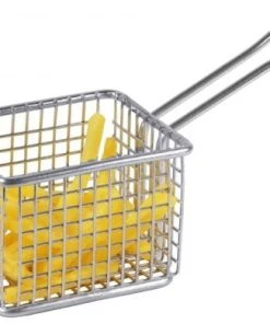 Contacto 3x Servier-Frittierkorb, Eckig Breite: 8 Cm, Höhe: 7 Cm, Stiellänge: 9,5 Cm