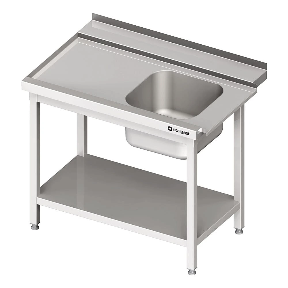 Stalgast Edelstahl Zulauftisch Mit Becken Und 20 Cm Aufkantung, 1300 Mm Breit, Anbauseite Links 5 Stalgast Edelstahl Zulauftisch Mit Becken Und 20 Cm Aufkantung, 1300 Mm Breit, Anbauseite Links – Bild 5