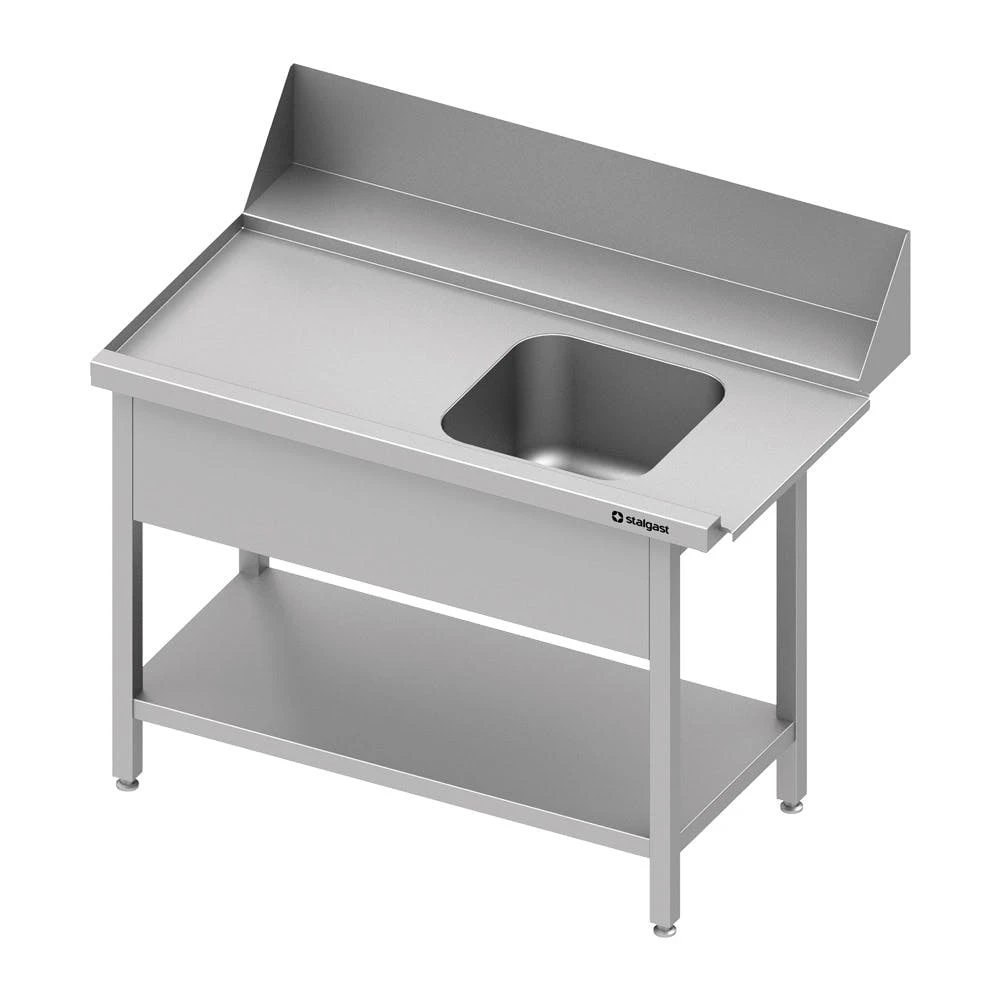 Stalgast Edelstahl Zulauftisch Mit Becken Und 20 Cm Aufkantung, 1100 Mm Breit, Anbauseite Links 2 Stalgast Edelstahl Zulauftisch Mit Becken Und 20 Cm Aufkantung, 1100 Mm Breit, Anbauseite Links – Bild 2