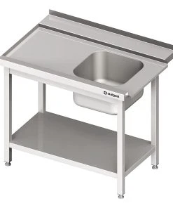 Stalgast Edelstahl Zulauftisch Mit Becken Auf 2 Beinen, 1000 Mm Breit, Anbauseite Rechts -Stalgast-Verkauf d60999e4 841b 45d3 9948 fafd33381735