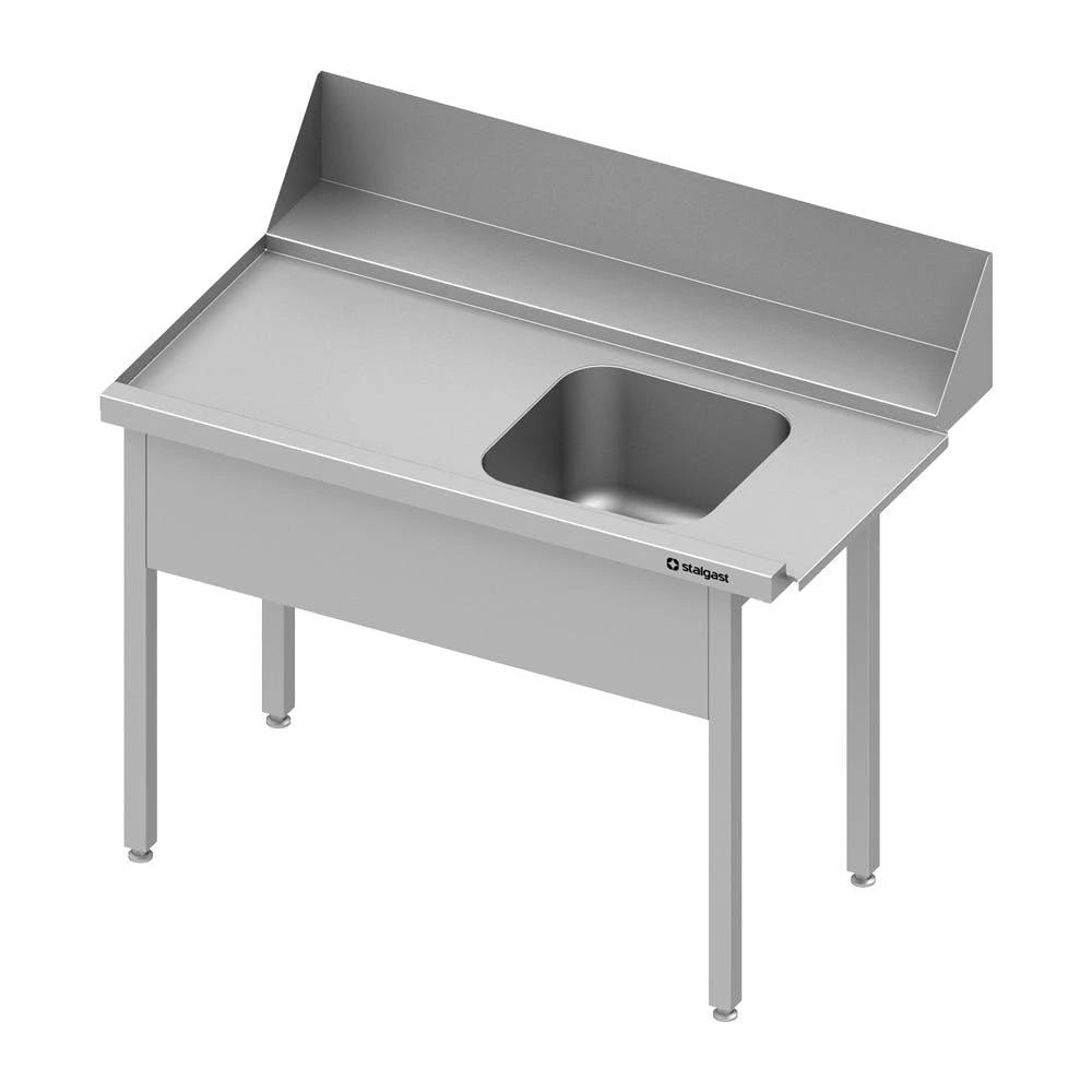 Stalgast Edelstahl Zulauftisch Mit Becken Und 20 Cm Aufkantung, 1300 Mm Breit, Anbauseite Links 4 Stalgast Edelstahl Zulauftisch Mit Becken Und 20 Cm Aufkantung, 1300 Mm Breit, Anbauseite Links – Bild 4