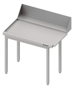 Stalgast Edelstahl Ablauftisch Mit 20 Cm Aufkantung, 900 Mm Breit, Anbauseite Rechts